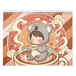 Calendario Kawaii Chibi Koala Adventure Yearly Desk Calendar