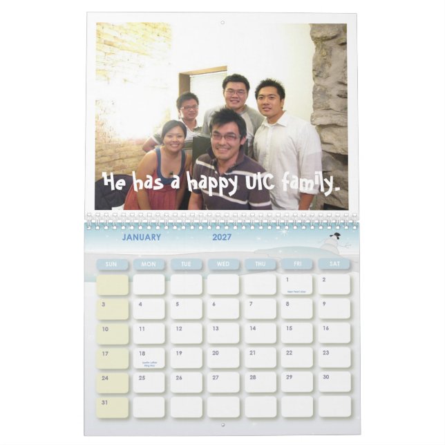 Calendario Kenny liang (Jan 2027)