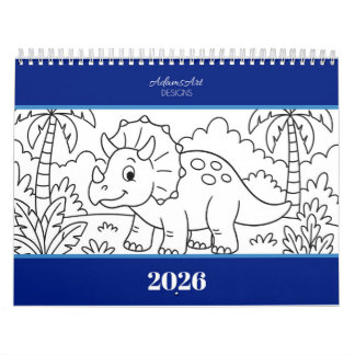Calendario Kids Dino Coloring Calendar
