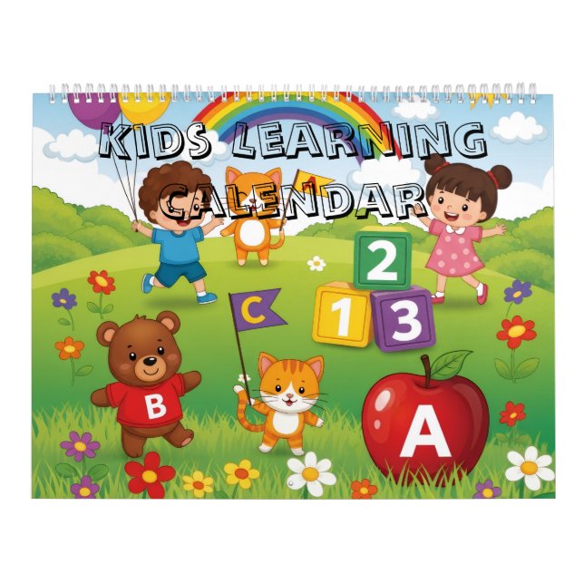 Calendario Kids Learning Calendar – ABC & 123 Educational (Tapa)