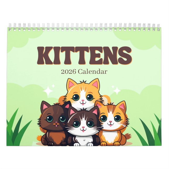 Calendario Kittens 2026 Calendar (Tapa)