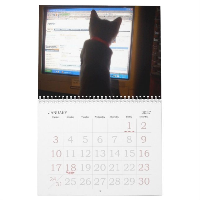 calendario kittty (Jan 2027)
