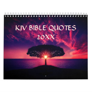 Calendario KJV 2025 Bible Scripture paisajes cristianos