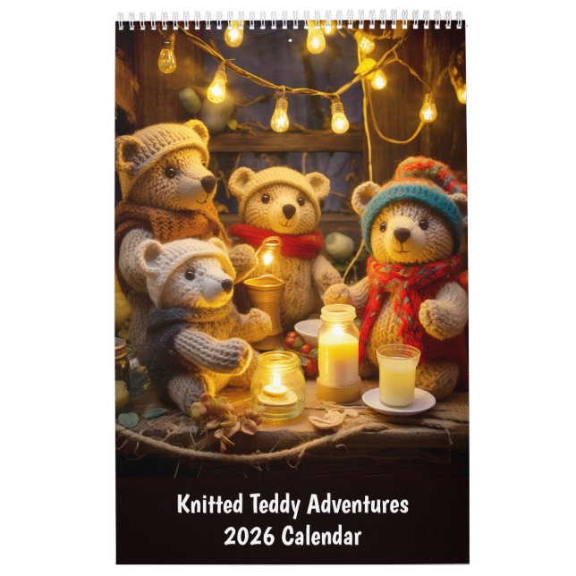 Calendario Knitted Teddy Adventures – 2026 Calendar (Tapa)
