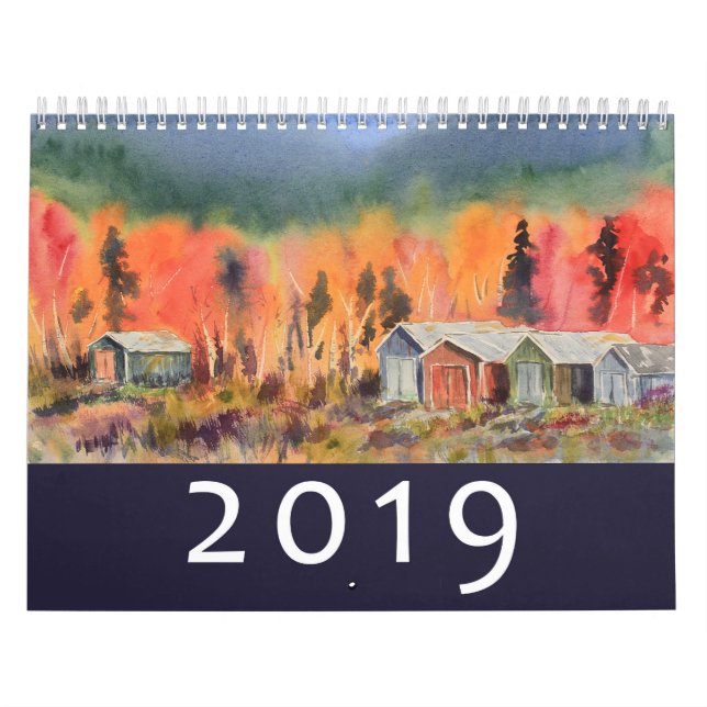 Calendario La acuarela ajardina la pared 2019 (Tapa)