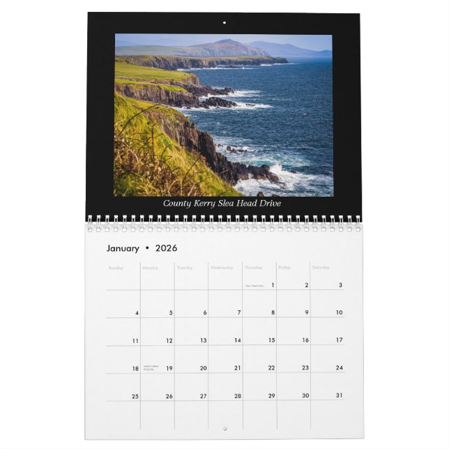 Calendario La belleza escénica de Irlanda: 2025 (Jan 2026)