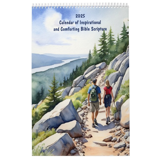 Calendario La Biblia Cristiana de 2025 Versos Inspiradores (Tapa)