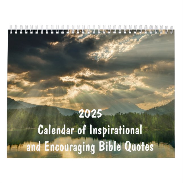 Calendario La Biblia Cristiana de 2025 Versos Inspiradores (Tapa)