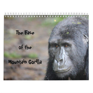 Calendario La cara del gorila de montaña ningunos días de