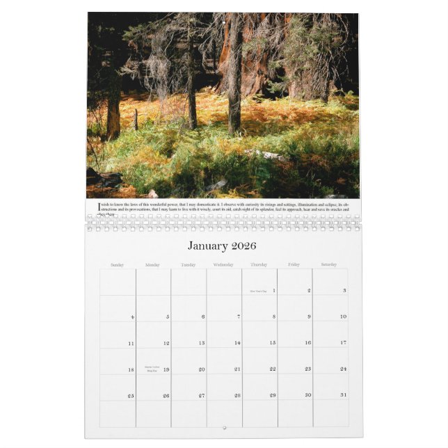 Calendario La ciencia de Emerson del Spriit (Jan 2026)