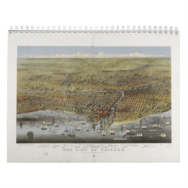 Calendario La ciudad de Chicago Illinois desde 1874 (Tapa)