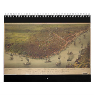 Calendario La ciudad de New Orleans Luisiana a partir de 1885