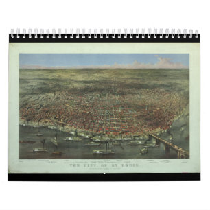Calendario La ciudad de St. Louis Missouri desde 1874