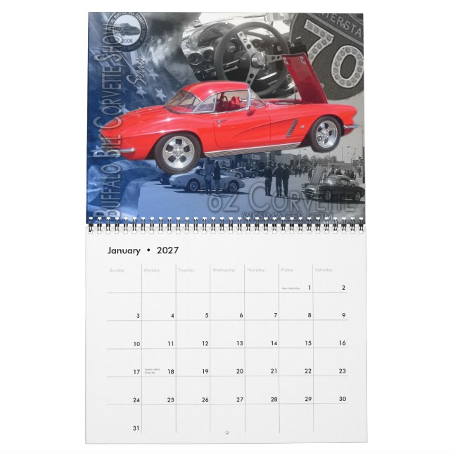 Calendario "La colección del Corvette " (Jan 2027)