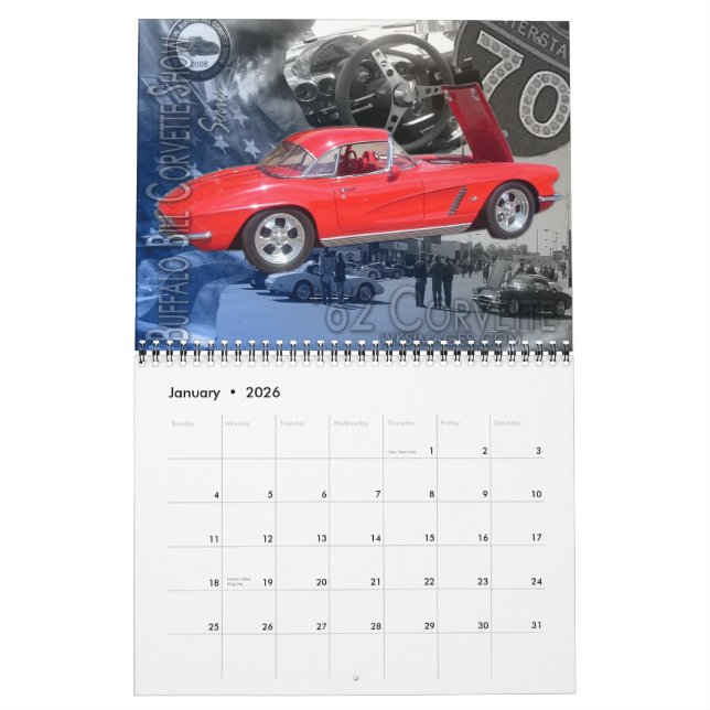 Calendario "La colección del Corvette " (Jan 2026)