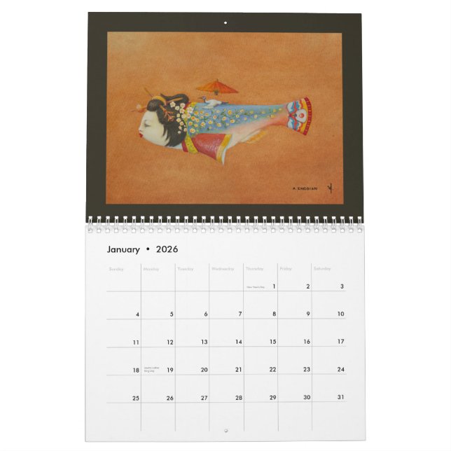 Calendario la colección "fish" (Jan 2026)