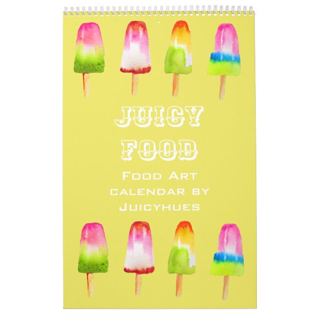 Calendario La comida dulce el ilustracion moderno chica (Tapa)