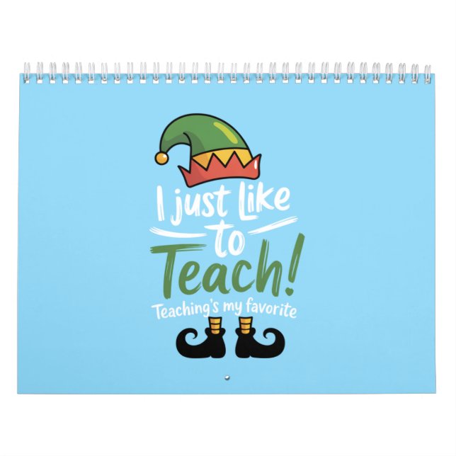 Calendario La divertida enseñanza de Navidades docentes es mi (Tapa)