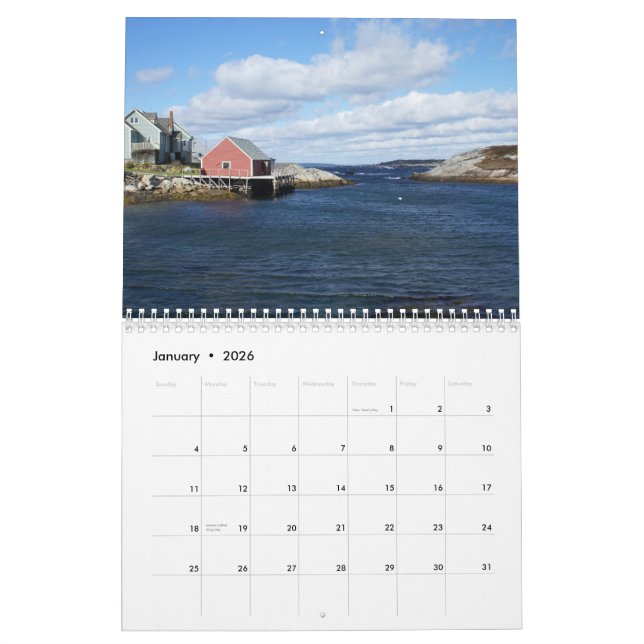 Calendario La ensenada de Peggy, Nueva Escocia (Jan 2026)