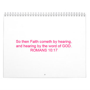 Calendario La fe viene oyendo la palabra de DIOS.