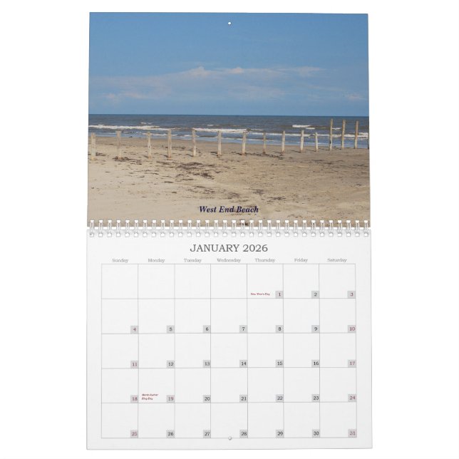 Calendario La fotografía de TeraBella presenta Galveston, (Jan 2026)