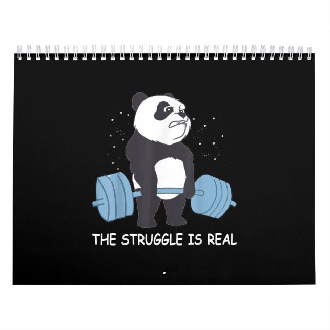 Calendario La Lucha De Panda Es Un Gimnasio Gracioso Con Muer (Tapa)