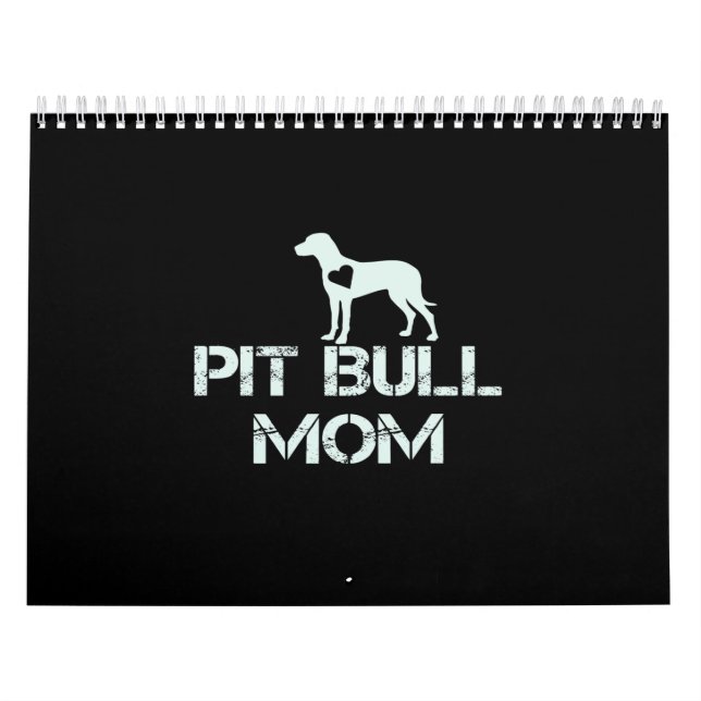 Calendario La madre de Pitbull ama tanto a los cachorros (Tapa)