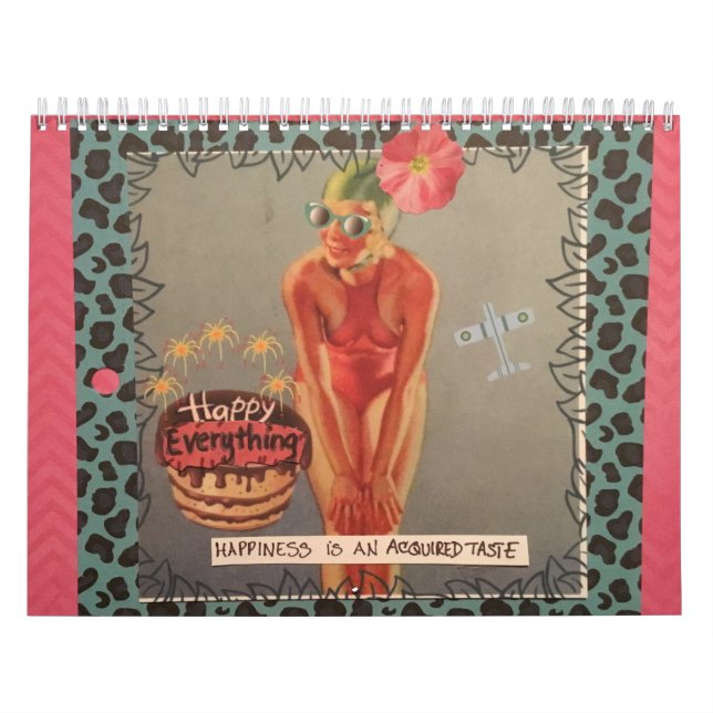 Calendario La mala calendario-felicidad del arte del chica es (Tapa)