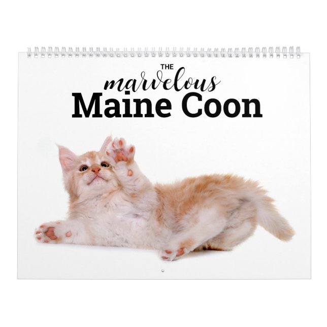 Calendario La maravillosa calénder de Maine Coon (Tapa)