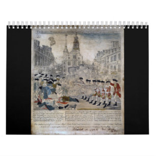 Calendario La masacre de Boston de Paul Revere 1770