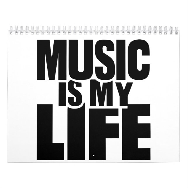 Calendario La música es mi vida (Tapa)