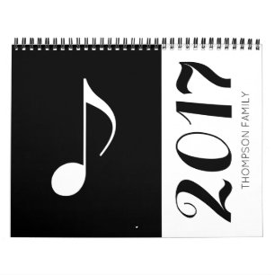 Calendario la música observa gráfico y fresco
