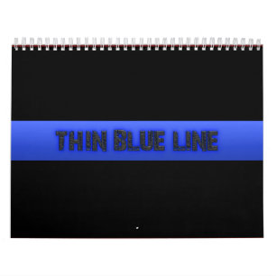 Calendario La policía enrarece Blue Line 3D