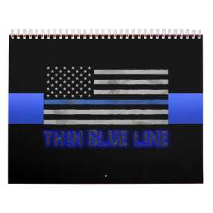 Calendario La policía enrarece Blue Line 3D