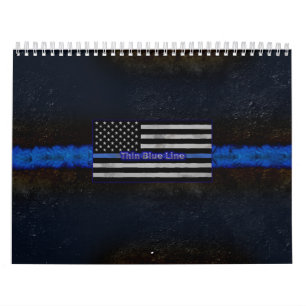 Calendario La policía enrarece la bandera de Blue Line