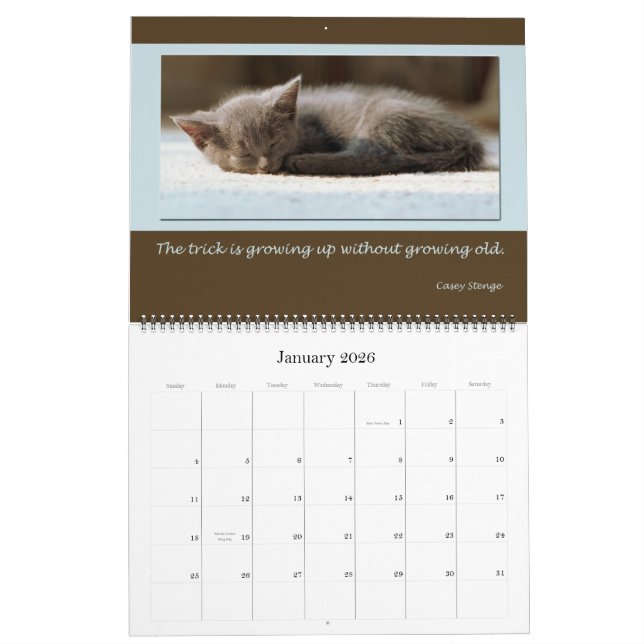 Calendario La preocupación pierde la sabiduría (Jan 2026)