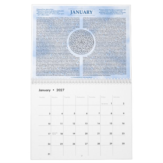 Calendario La rueda del místico del año 2014 (Jan 2027)
