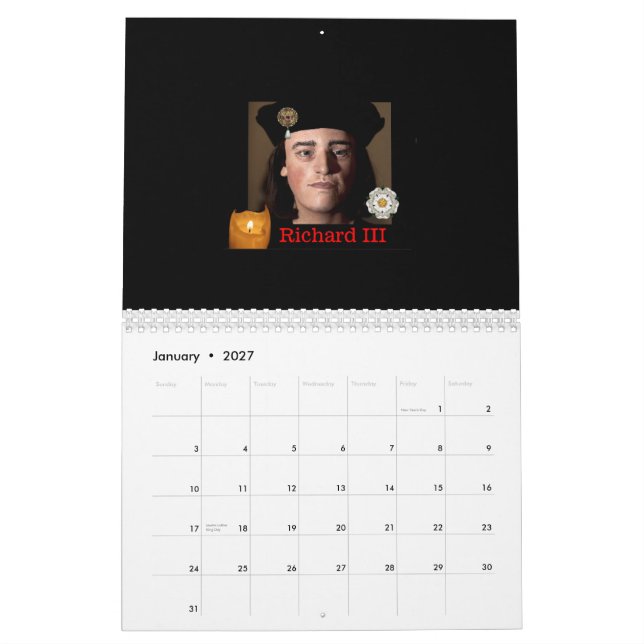 Calendario La segunda venida de Richard III (Jan 2027)