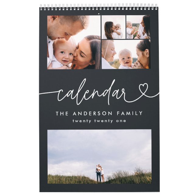 Calendario La tipografía moderna de escritura femenina es mín (Tapa)