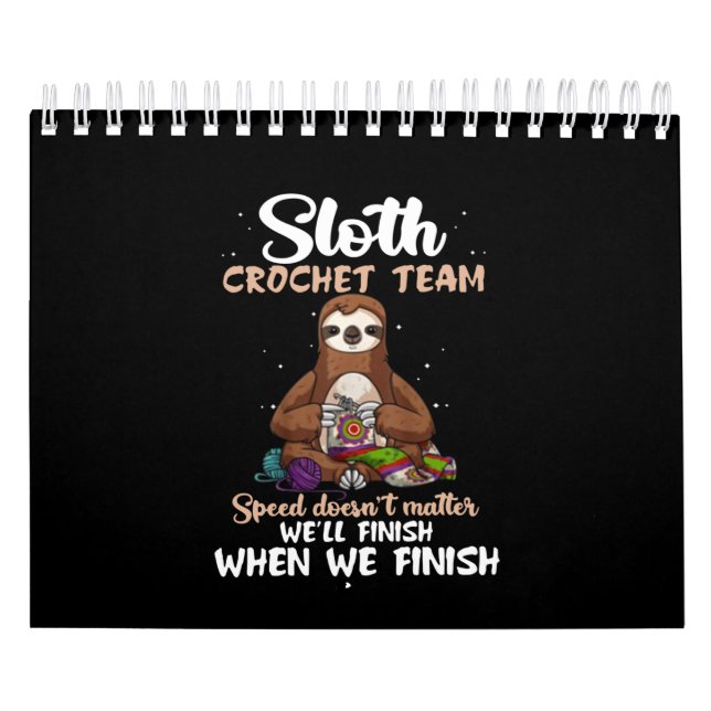 Calendario La velocidad del equipo de Crochet Sloth no import (Tapa)