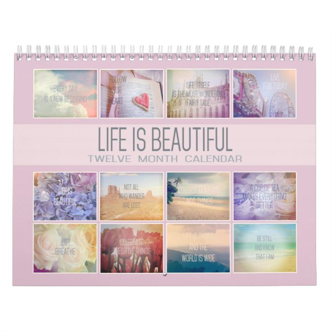 Calendario La vida es hermosa Inspiradora | Fotos de Pastel (Tapa)