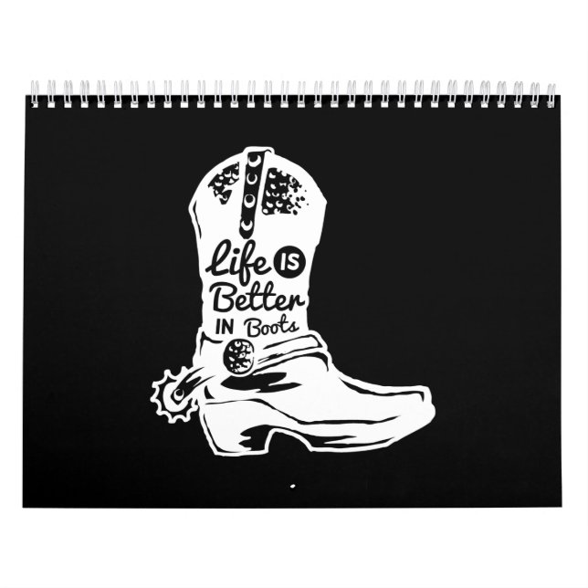 Calendario la vida es mejor en botas (Tapa)