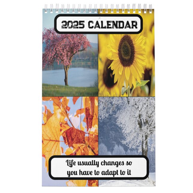 Calendario La vida normalmente cambia para que tengas que ada (Tapa)