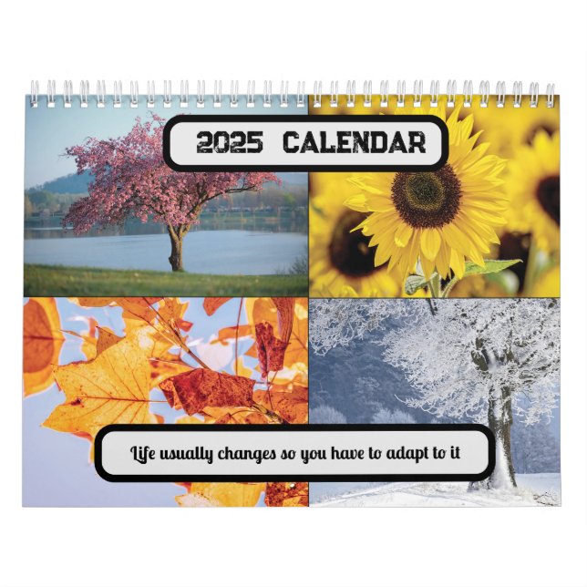 Calendario La vida normalmente cambia para que tengas que ada (Tapa)