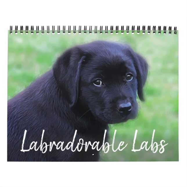 Calendario Labores laboriosas - Labradorable Negro Labrador R (Tapa)