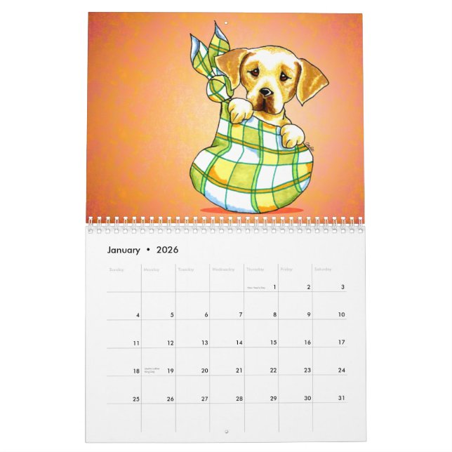 Calendario Labrador recupera Labs despegable Art™ Vol 1 (Jan 2026)