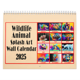 Calendario Ladrones de animales salvajes Color Splash Art 202