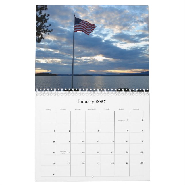 Calendario Lago Winnipesaukee, 2009 (Jan 2027)
