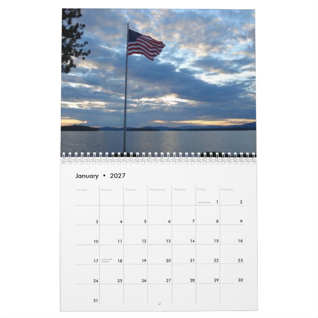 Calendario Lago Winnipesaukee, 2009 (Jan 2027)