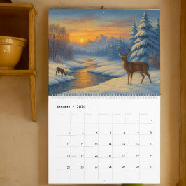 Calendario Landscapes of the seasons Template